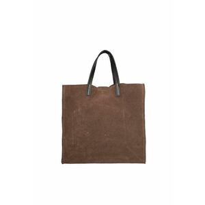 Geanta tote din piele intoarsa cu etui detasabil Novara Lux - Maro taupe imagine