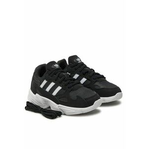 Tenisi copii - Falcon El C - unisex - alb negru - piele ecologica - imagine