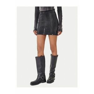 Fusta mini - gri - denim imagine