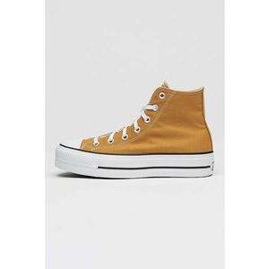 Tenisi Chuck Taylor All Star cu logo lateral - Alb/Negru/Ocru imagine
