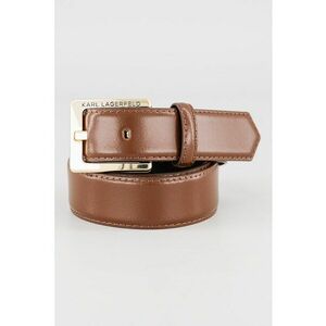 Curea de piele cu logo - Maro cognac imagine