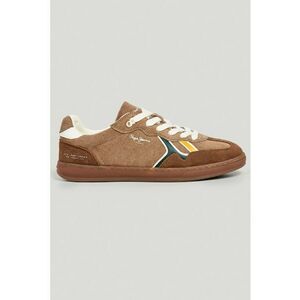 Pantofi sport de piele ecologica cu garnituri de piele intoarsa - Galben sofran/Verde englez/Caramel/Alb murdar imagine