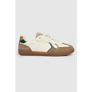 Pantofi sport de piele cu garnituri de piele intoarsa - Verde englez/Caramel/Alb murdar imagine