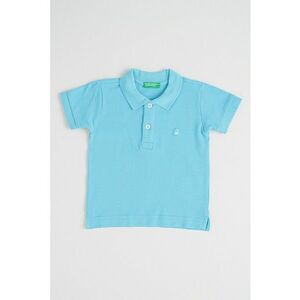 Tricou polo de bumbac pique - Albastru deschis imagine