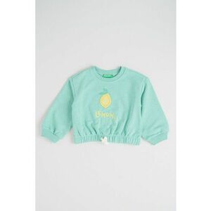 Bluza de trening din amestec de bumbac cu terminatie elastica - Galben/Verde menta imagine