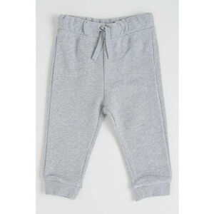 Pantaloni de trening din bumbac cu model uni - Gri melange imagine