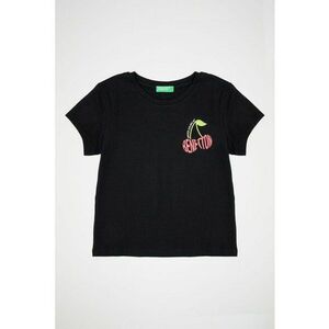 Tricou regular fit cu imprimeu stralucitor - Negru imagine