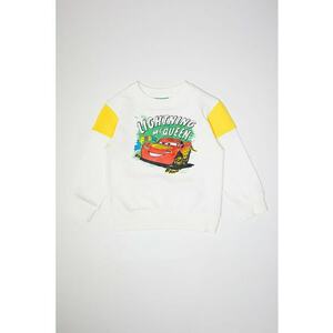 Bluza de trening din bumbac cu model grafic - Alb/Verde/Galben pai imagine