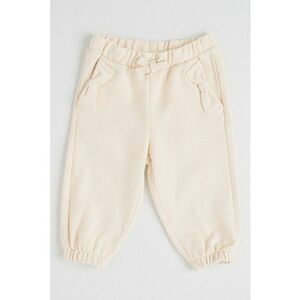 Bluza de trening din bumbac cu snur de ajustare in talie - Bej deschis imagine