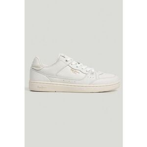 Pantofi sport low-cut de piele cu logo - Alb imagine