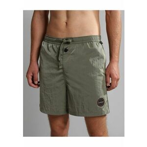 Pantaloni scurti de baie cu imprimeu uni Plata - imagine