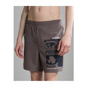 Pantaloni scurti de baie cu talie elastica si imprimeu logo Galapagos imagine