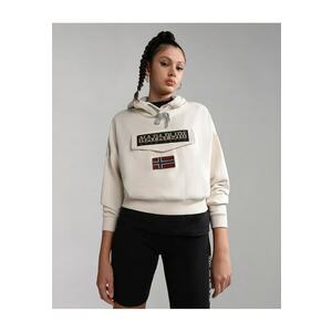 Hanorac crop cu logo brodat Burgee - imagine