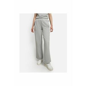 Pantaloni din amestec de bumbac cu talie medie - imagine