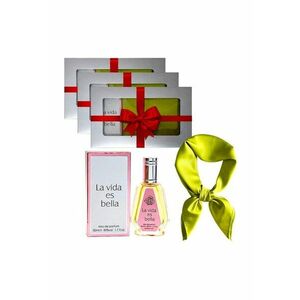 3 x Set Elysa – Apa de Parfum La Vida es Bella 50ml - Esarfa satinata verde imagine