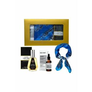 Set Elysa – Apa de Parfum Classy Chic Girl 50ml - Ser Revox Hyaluronic Acid 5% 30ml - Esarfa albastra imagine