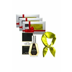 3 x Set Elysa – Apa de Parfum Classy Chic Girl 50ml - Esarfa satinata verde imagine