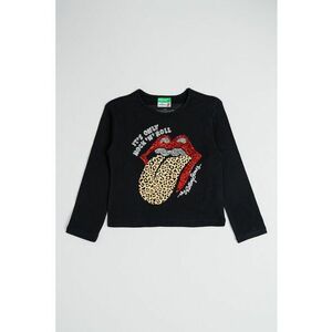 Bluza cu imprimeu si decolteu la baza gatului - Rosu/Negru/Maro camel imagine