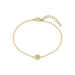 Bratara placata cu aur de 14K si decorata cu talisman-soare - Auriu imagine