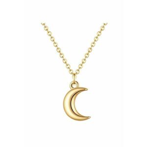 Colier placat cu aur de 14K si decorat cu pandantiv-luna - Auriu imagine