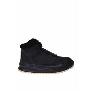 Ghete flatform din piele - Negru imagine