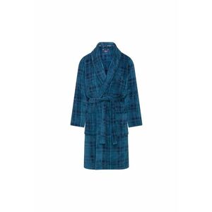 Halat barbatesc in carouri - fleece - 2 buzunare - albastru imagine