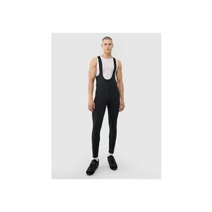 Pantaloni sport pentru ciclism - cu bretele - negru - insertie gel - talie inalta - 7/8 imagine