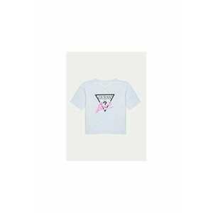 Tricou cu model floral si imprimeu logo imagine