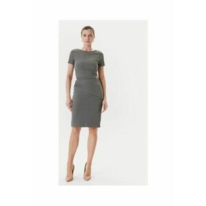Tricou crop cu decolteu barcuta - Verde imagine