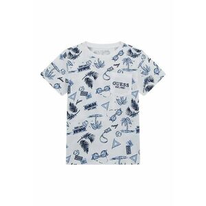 Tricou din bumbac cu model - Alb/Bleumarin imagine
