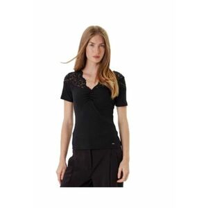 Tricou dama - viscoza/poliester/elastan - negru - imagine