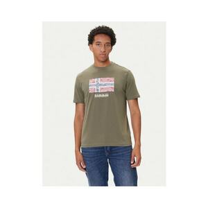 Tricou barbati kaki - bumbac imagine