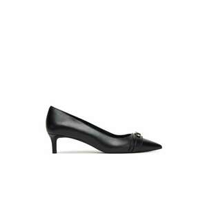 Pantofi dama - toc - piele naturala - negru - imagine