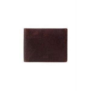 Portofel barbati Loreto - piele - 12.5 x 9.5 x 1.5 cm - maro imagine