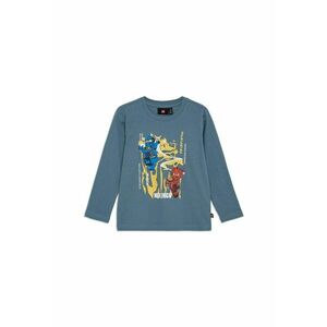 Bluza cu maneca lunga pentru copii - albastru - cu imprimeu imagine