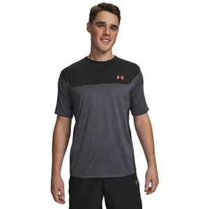 Tricou lejer imprimeu logo - pentru fitness Tech Utility - Negru/Gri/Portocaliu mandarina imagine