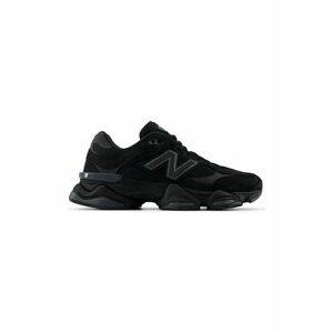 9060 Pantofi sport din piele intoarsa cu insertii din plasa - Negru imagine