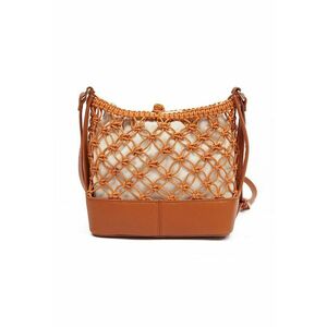 Geanta crossbody cu bareta ajustabila - Caramel - 20x25x10 imagine