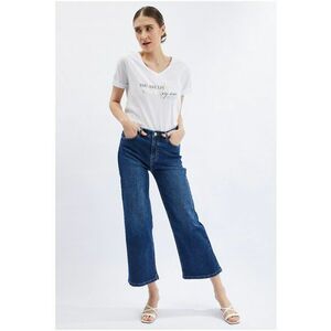 Blugi kick flare - Bleumarin imagine