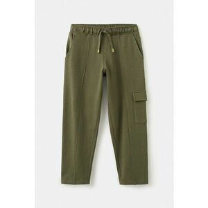 Pantaloni de trening de bumbac cu buzunar lateral cu clapa - Kaki inchis imagine