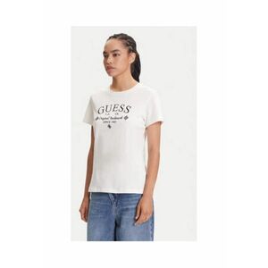 Tricou din bumbac cu logo frontal - terminatie striata si decolteu la baza gatului imagine