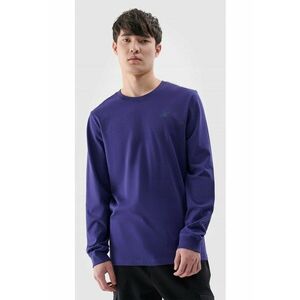Bluza barbati - cu maneca lunga bleumarin - bumbac - croiala normala imagine