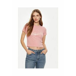 Tricou Din Bumbac Crop Cu Logo imagine