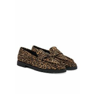 Mocasini dama piele naturala - Negru/Maro imagine