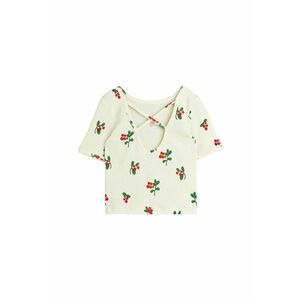 Tricou pentru copii - alb - model floral imagine