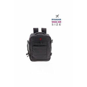 Rucsac avion 40x30x20/23 cm extensibil - bagaj de mana Wizz Air/Ryanair - 24/28L - poliester hidrofug - 15 inch - Gladiator Loop - negru imagine