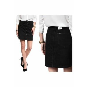 Fusta A Line - mini - bumbac - neagra - imagine