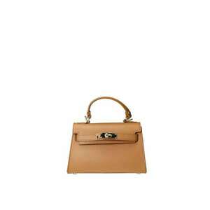 Geanta dama din piele naturala Calypsofwqdfwq - Coniac - 21.5 x 13.5 x 8 cm imagine