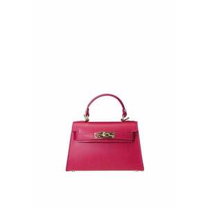Geanta dama din piele naturala Calypsofwqdfwq - Fucsia - 21.5 x 13.5 x 8 cm imagine