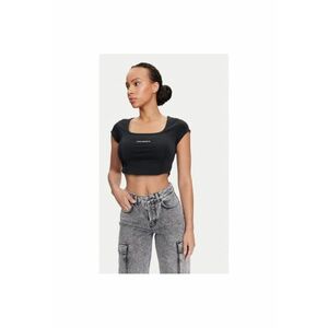 Top dama - 304113253 - Bumbac/Poliester - Negru imagine